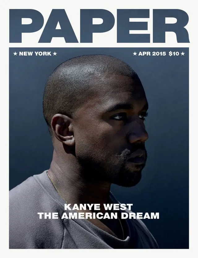Paper Magazine Cover - Kanye West