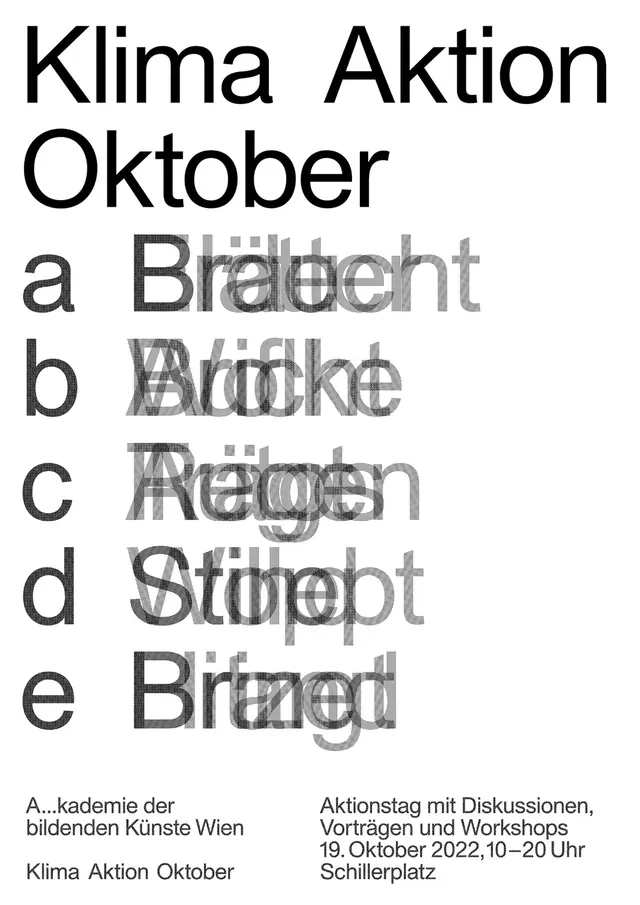 Klima Aktion Oktober Poster