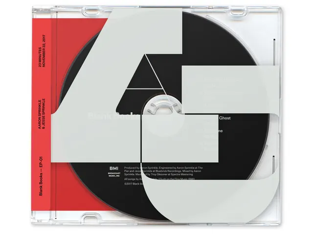 CD Case Graphic Design, minimal, swiss, high-contrast