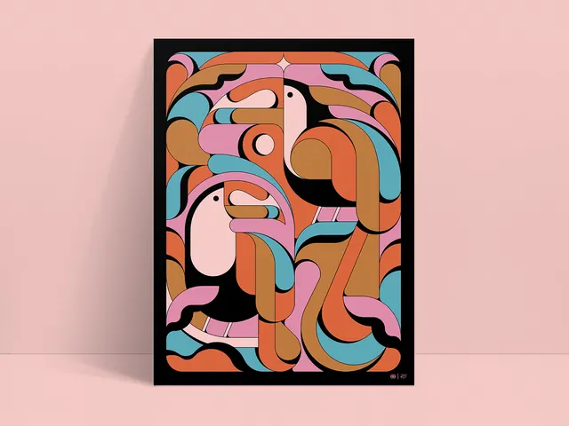 Abstract Organic Line Art Poster