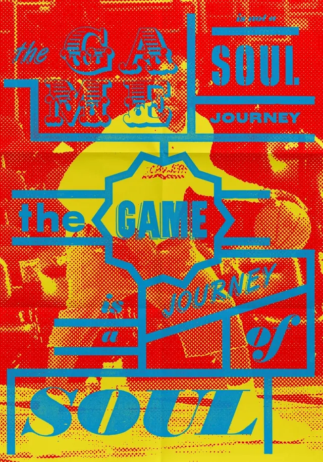 Retro-Style Graphic Poster, maximalist, brutalist, vibrant