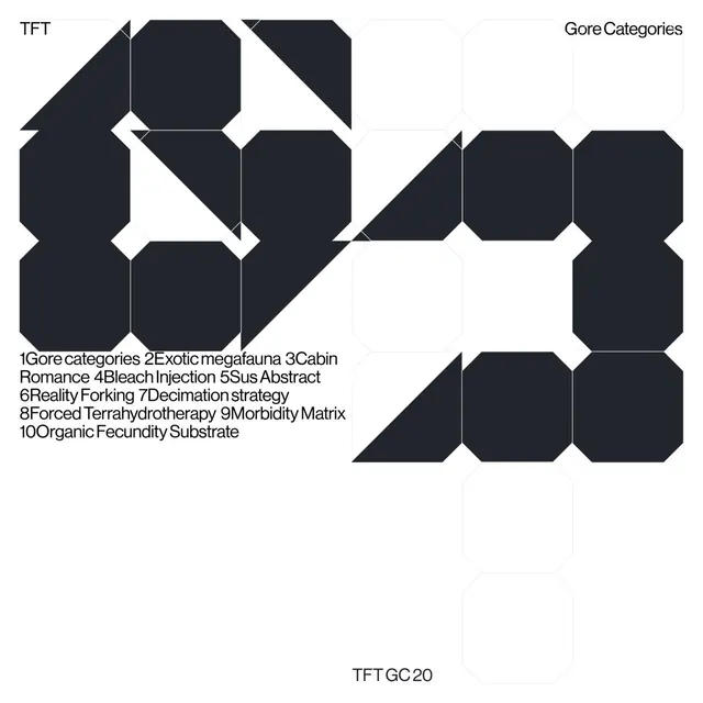 TFT Gore Categories Layout, minimal, swiss, monochrome