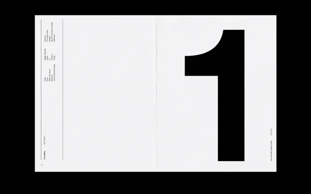 Minimalist Number One Layout, minimal, swiss, high-contrast