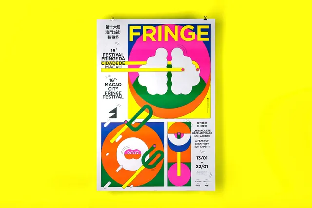 FRINGE Magazine Cover, maximalist, playful, vibrant