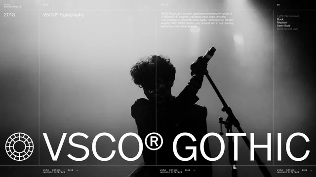 VSCO Gothic Typography and Photography Layout