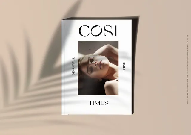 COSI Magazine Cover, minimal, editorial, monochrome