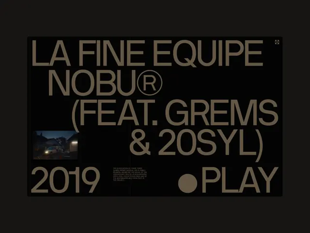 La Fine Equipe music typography poster, minimal, editorial, dark