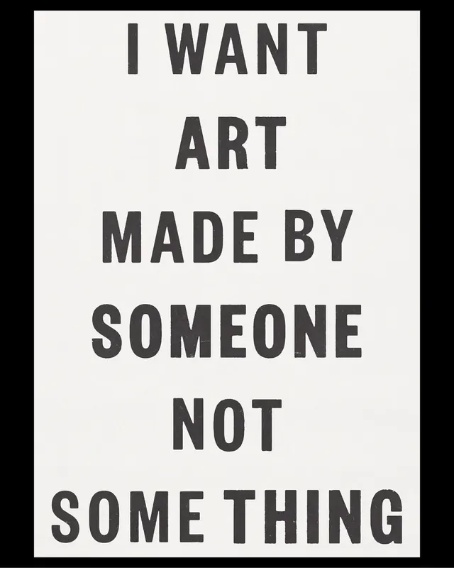 Art made by someone poster, minimal, editorial, light