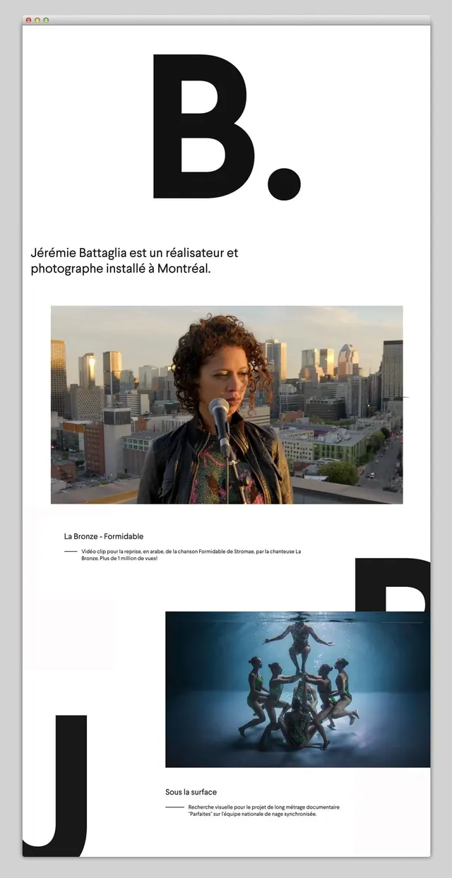 B. Photography Portfolio Layout