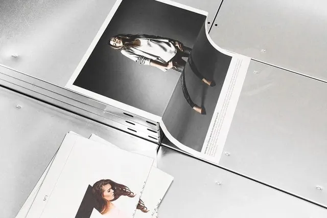 Open Fashion Magazine Spread, minimal, editorial, light