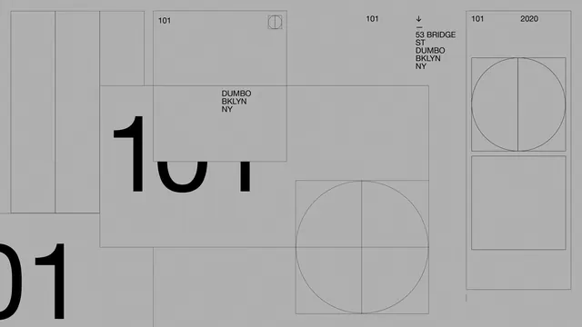 101 Dumbo Branding Layout, minimal, swiss, light