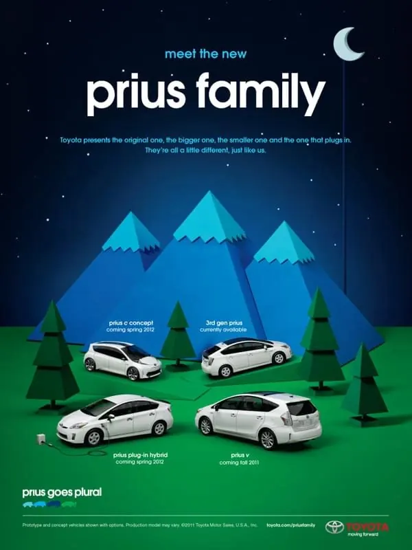 Prius Community Launch Poster, minimal, flat, dark