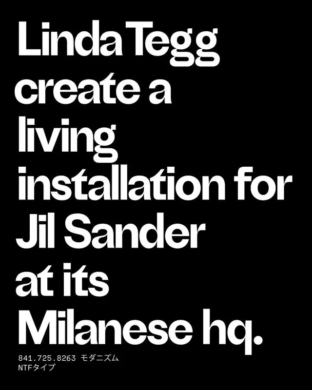 Linda Tegg for Jil Sander Installation
