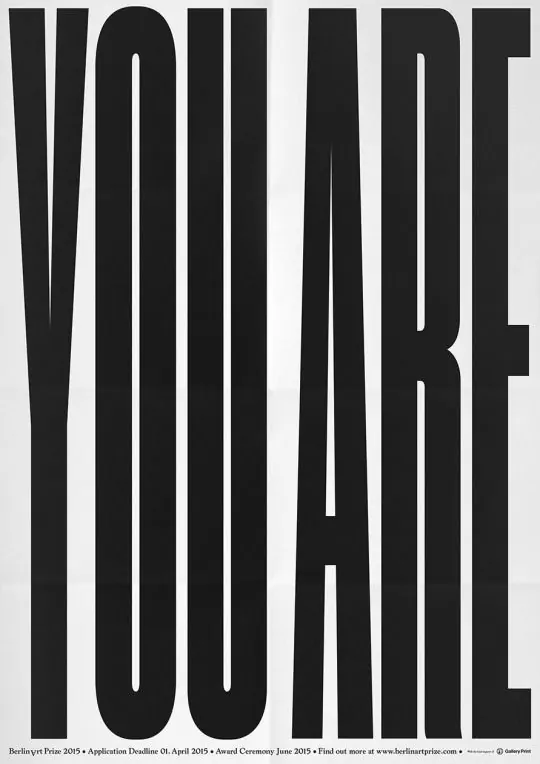 YOU ARE HERE Typography Poster