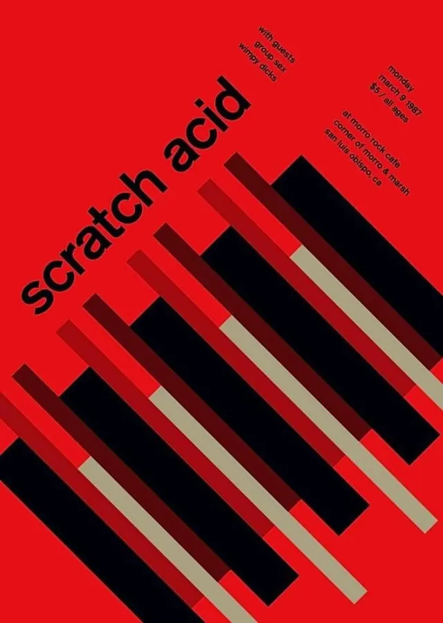 Scratch Acid Graphic Design, brutalist, neo-brutalist, vibrant