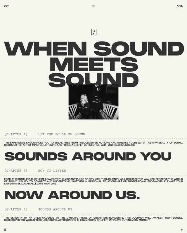 Sound Meets Sound Typography Layout