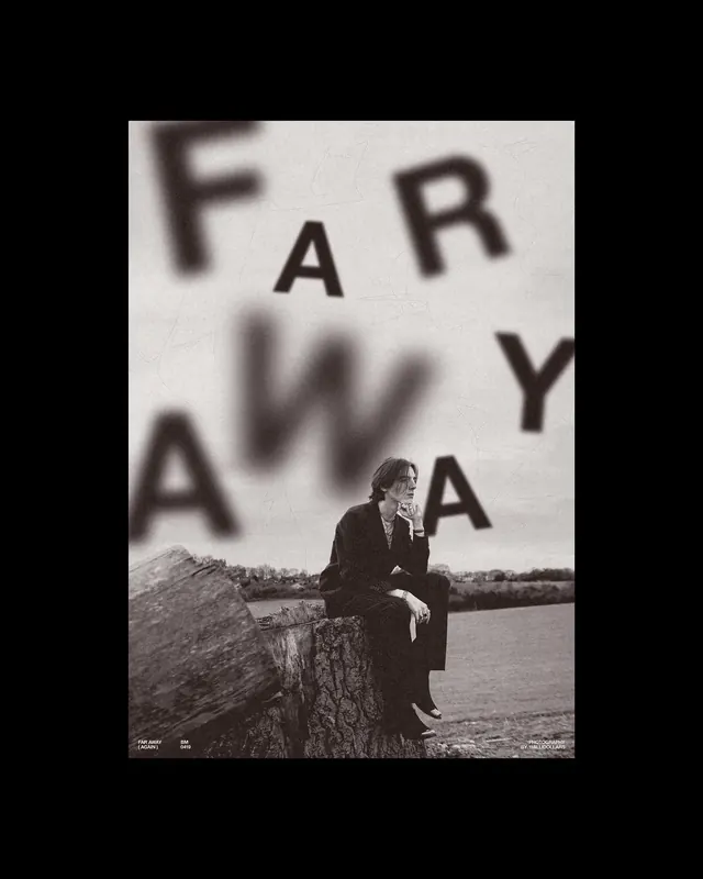 Fairy Away Typography and Photography, brutalist, monochrome, monochrome