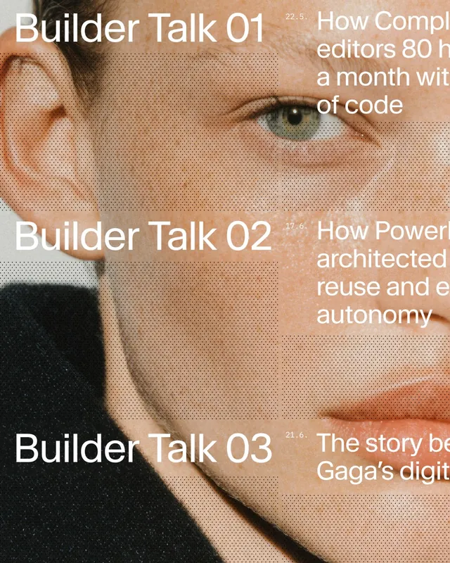 Builder Talk Series Layout