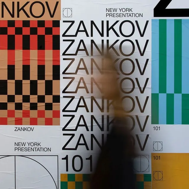Zankov New York Presentation Layout, swiss, brutalist, high-contrast