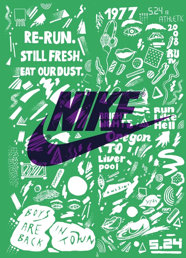 Nike Retro Collage Poster