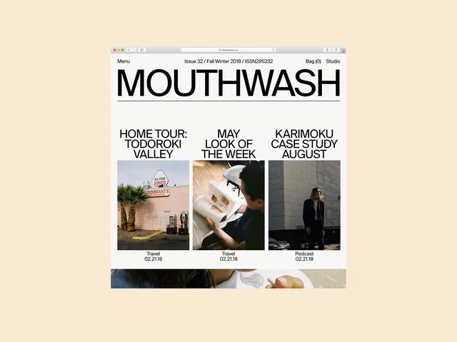 Mouthwash Editorial Layout