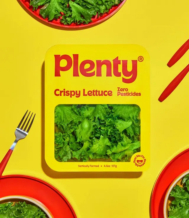 Plenty Crispy Lettuce Packaging