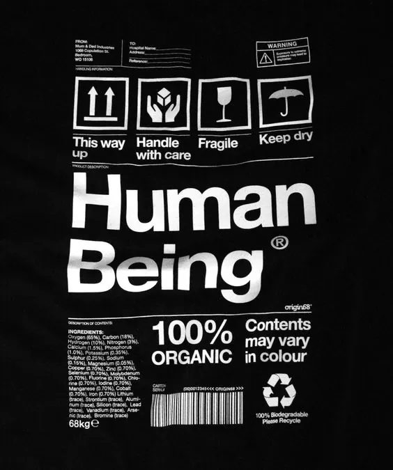 Human Being Product Packaging