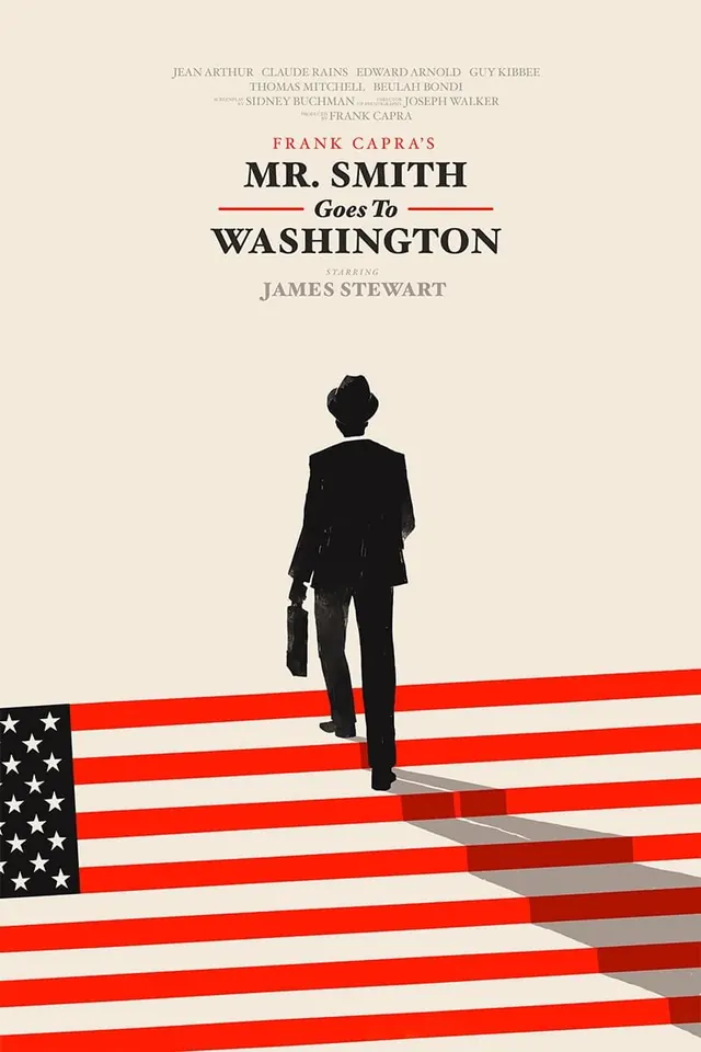 American Flag Silhouette Poster