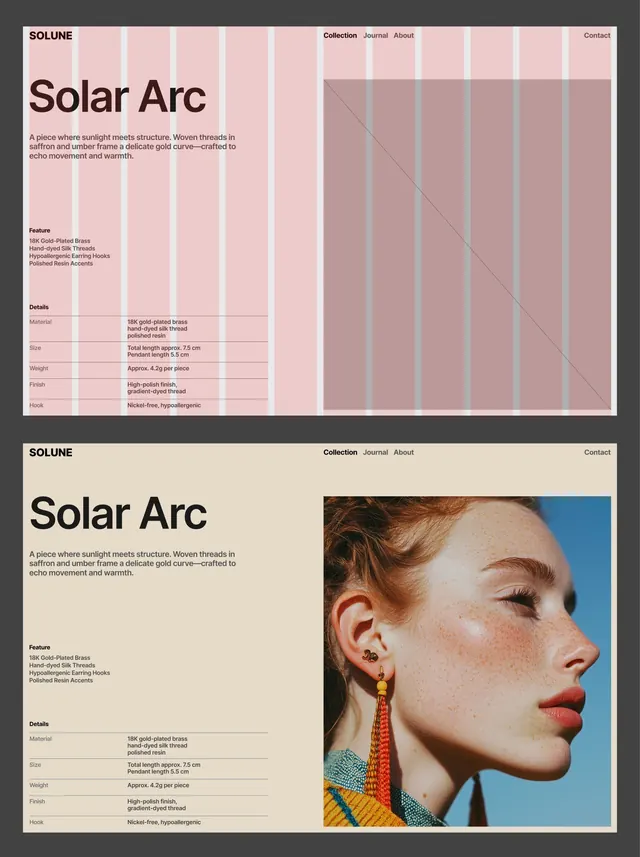 Minimal editorial editorial spread, minimal, editorial, earthy