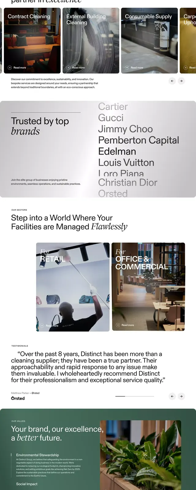 Minimal corporate-clean editorial spread, minimal, corporate-clean, light
