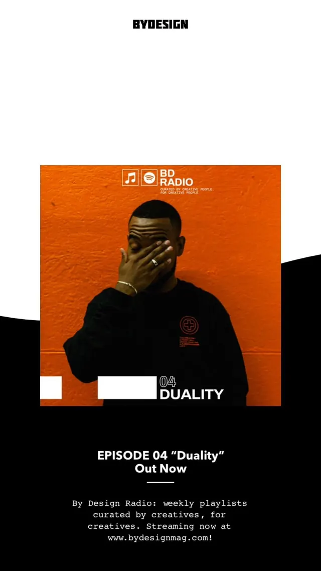 By Design Radio - Playlists for Creating, Inspiring, and Productivity, editorial, minimal, dark