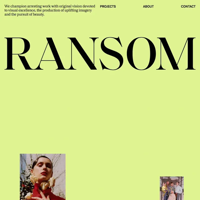 Ransom Editorial Layout