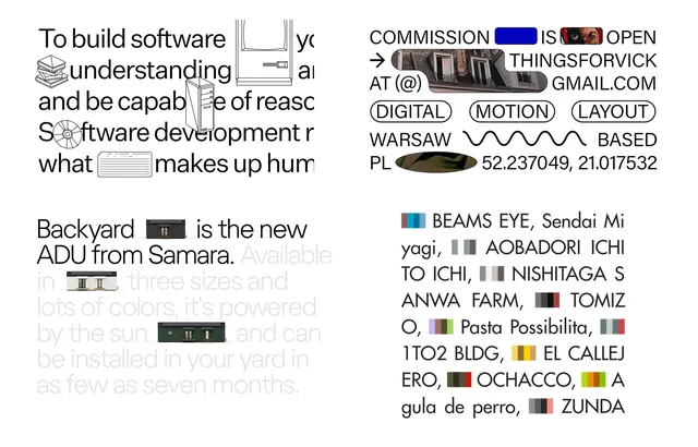 Software Development Typography Layout, swiss, minimal, high-contrast