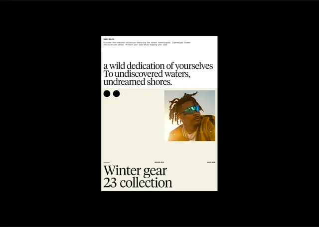 Editorial minimal type specimen, editorial, minimal, dark