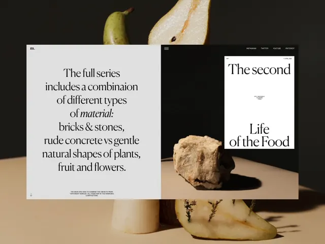 Minimal editorial editorial spread, minimal, editorial, dark