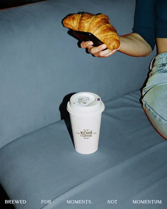 Kōhī Coffee House Brand Identity | Cafe Branding & Logo Design | Minimalistic Branding, editorial, photographic, cool