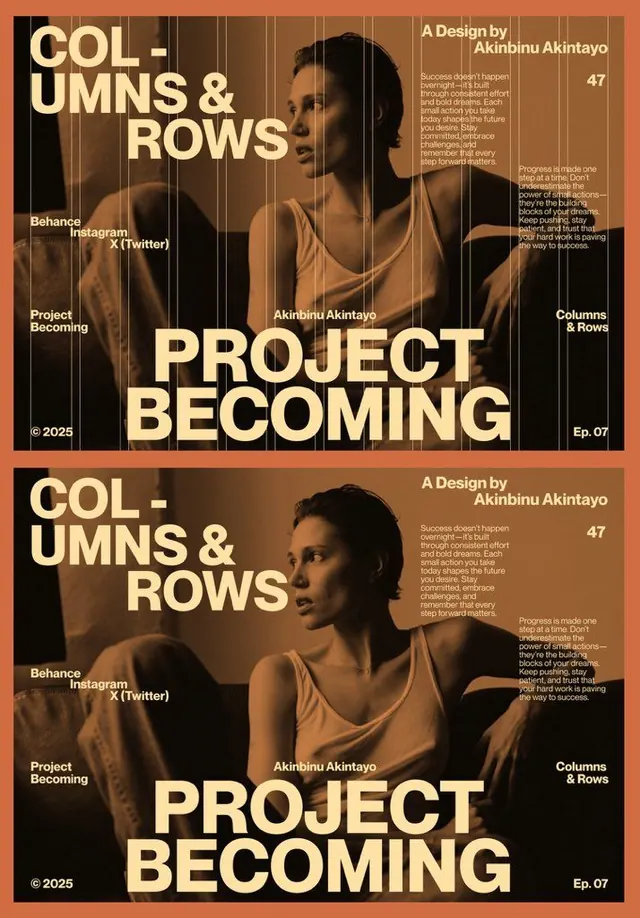 Editorial minimal type specimen, editorial, minimal, dark