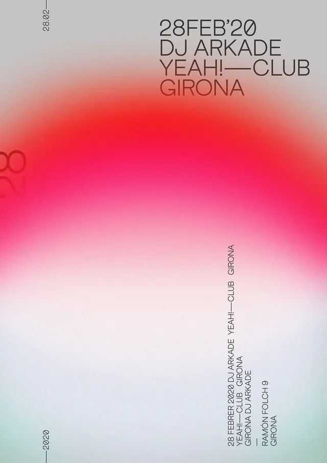 DJ ARKADE Event Poster, minimal, geometric, vibrant