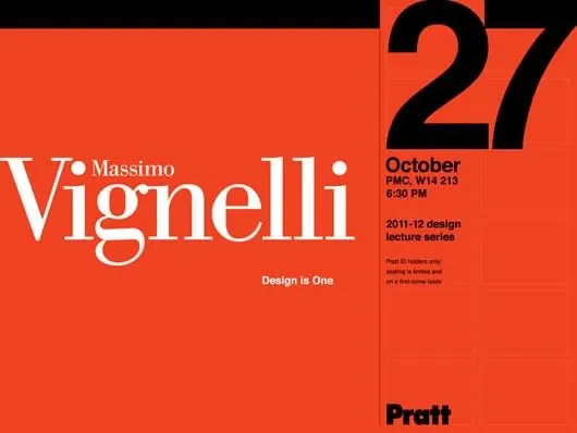 Massimo Vignelli Design in One, minimal, swiss, high-contrast