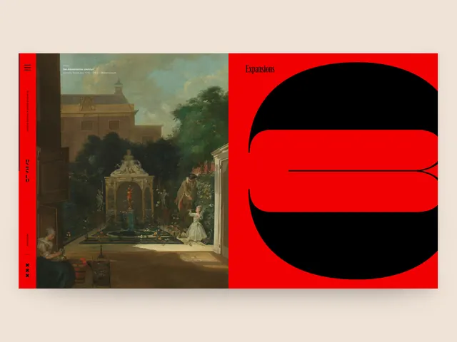 Classical Painting and Graphic Composition, maximalist, brutalist, high-contrast