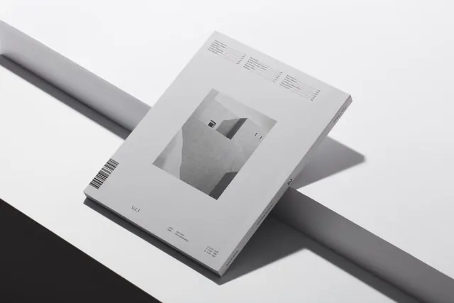 Vol.3 Architectural Magazine Cover, minimal, swiss, light