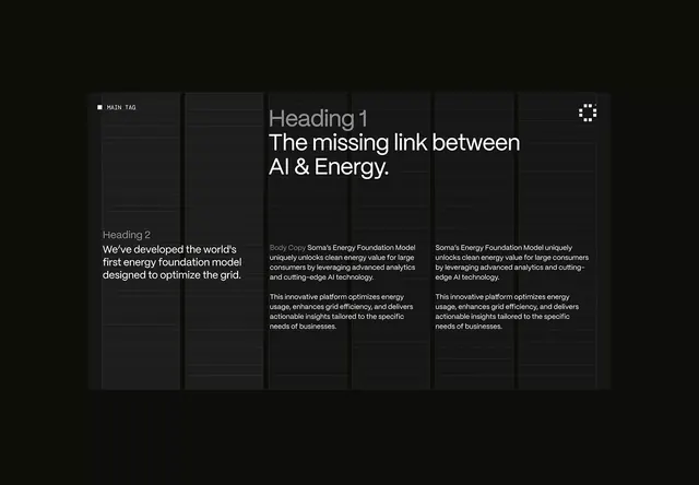 Minimal corporate-clean type specimen, minimal, corporate-clean, dark