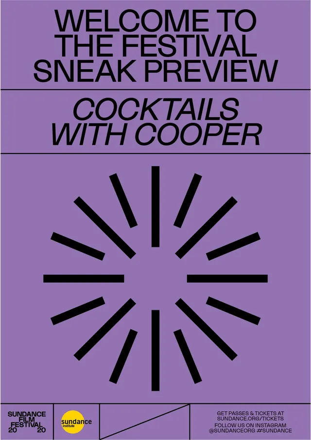 Sundance 2020 sneak preview poster, minimal, geometric, vibrant