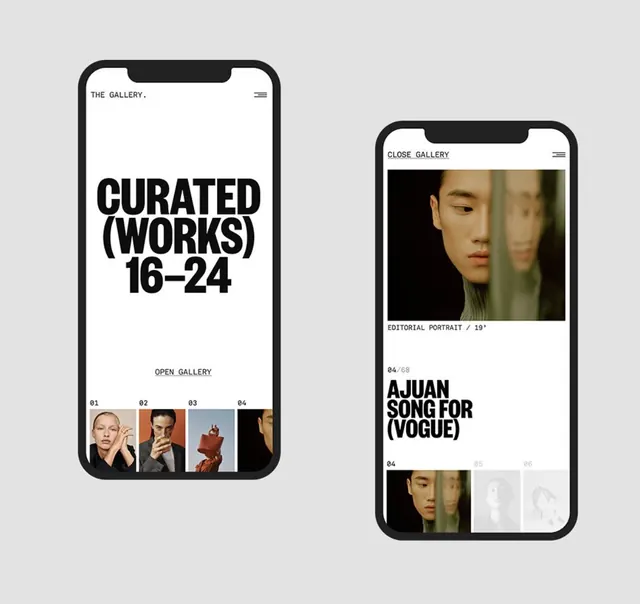 Minimal editorial type specimen, minimal, editorial, dark