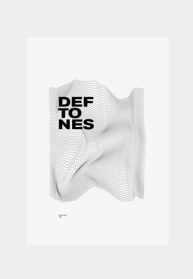 Deftones White Pony line-art poster, minimal, line-art, light