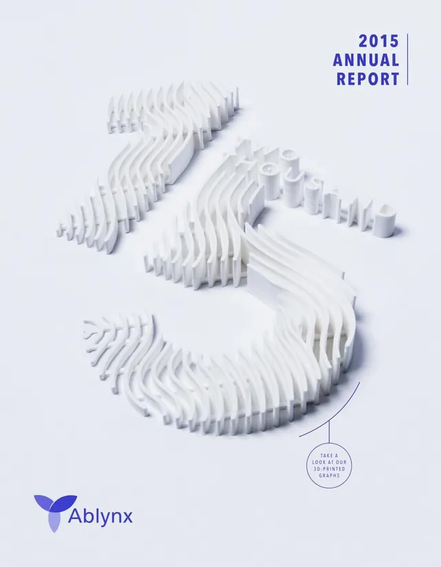2015 Annual Report Cover, minimal, 3d-render, light