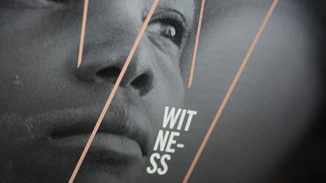 Witness Portrait Graphic, brutalist, monochrome