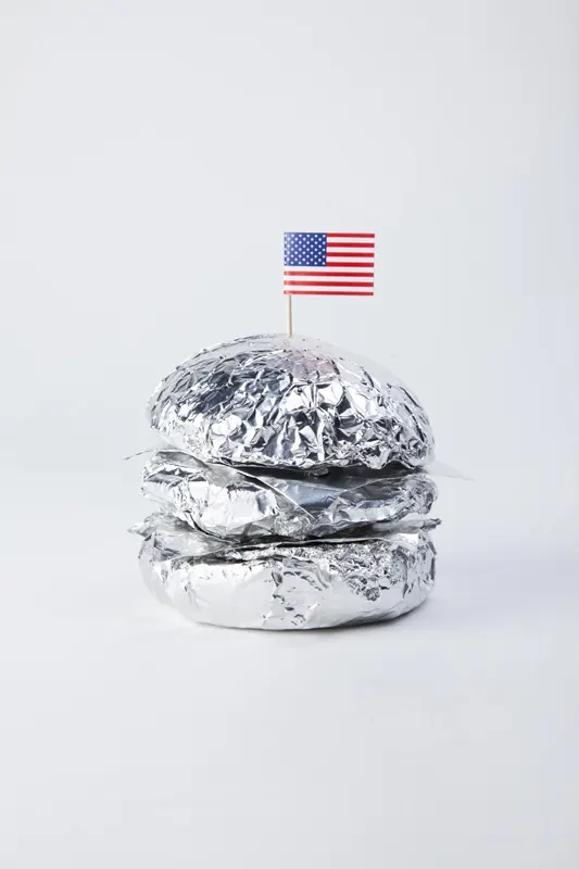 Stacked Silver Foil Packaging