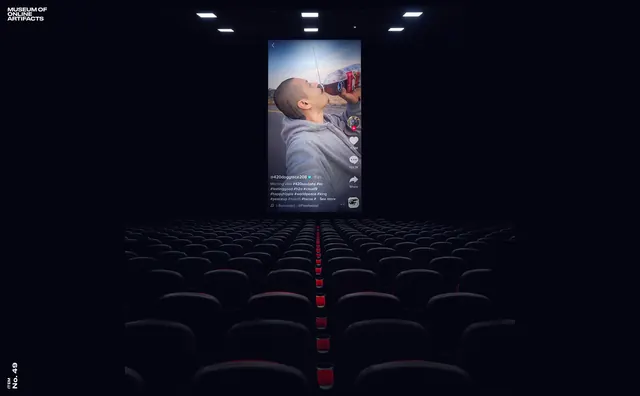 Museum of Online Artifacts theater, minimal, dark-mode, dark