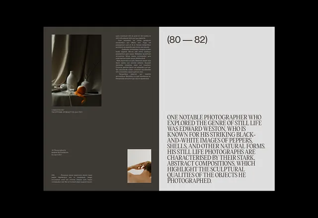 Minimal editorial type specimen, minimal, editorial, dark